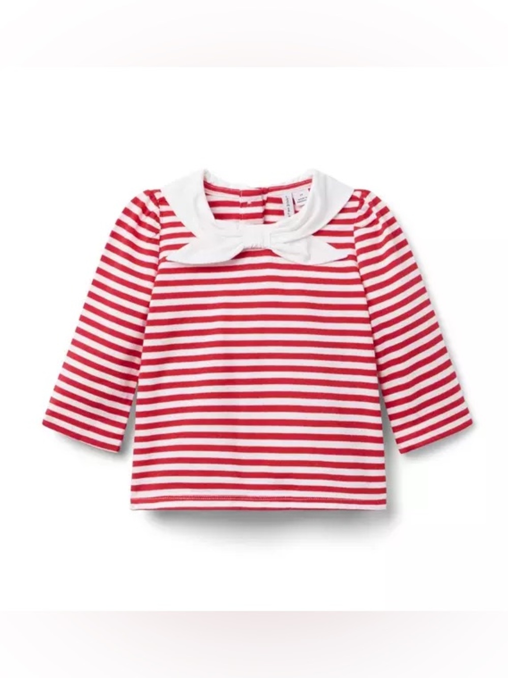 NWT Janie & Jack Striped Red & White Sailor Collar Kids Top